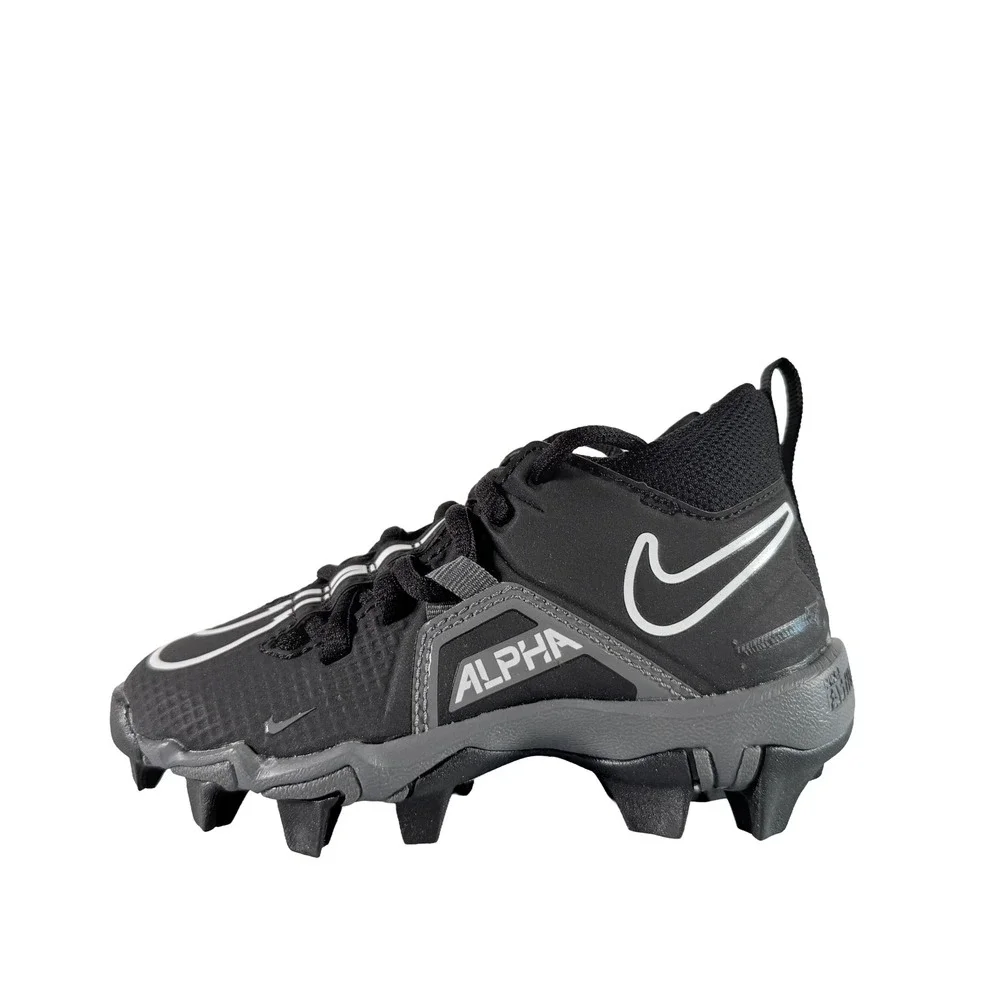 Nike Alpha Menace 3 Shark BG Football Cleats Black Grey Size‎ 10C CV0581-010